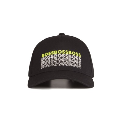 Cap High Tech Prep With Repeat Logo Black Multicolor