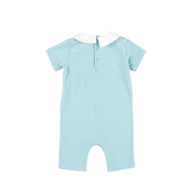 Baby Onesie Teddy Bear Logo Light Blue