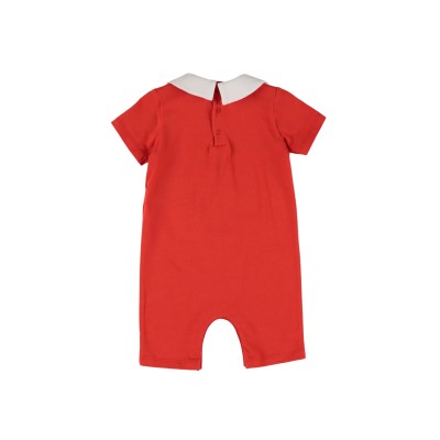 Baby Onesie Teddy Bear Logo Red