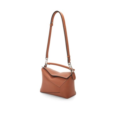 Small Puzzle Bag in Classic Calfskin Tan