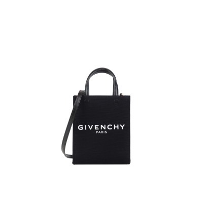 G-Tote Bag Mini Vertical Black Logo White