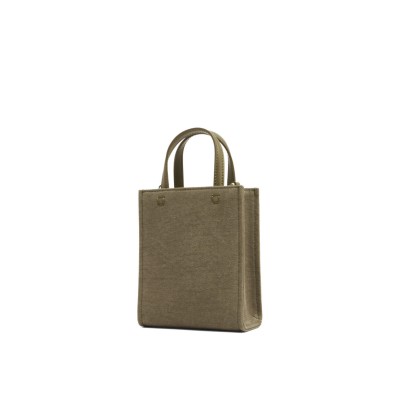 G-Tote Bag Mini Vertical Beige Logo Dark Khaki