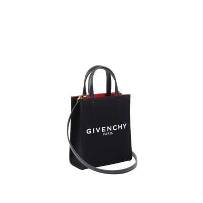 G-Tote Bag Mini Vertical Black Logo White