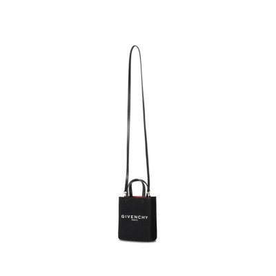 G-Tote Bag Mini Vertical Black Logo White