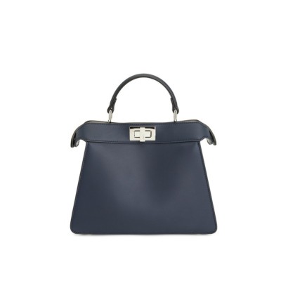 Peekaboo IseeU Small Navy Calf Leather Bag