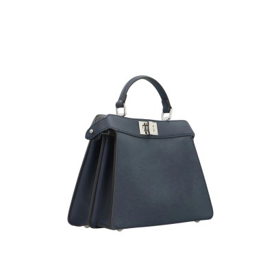 Peekaboo IseeU Small Navy Calf Leather Bag