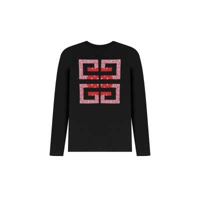 Kids Tshirt Long Sleeve Black Logo Red