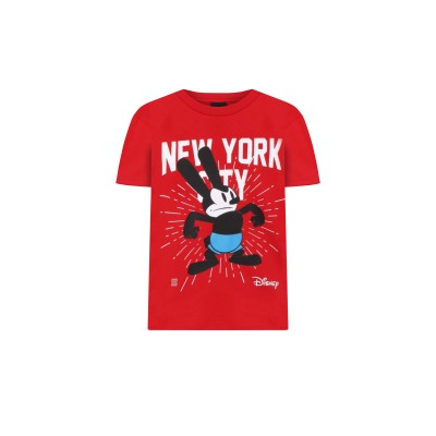 Kids Oswald New York City Tshirt Bright Red Logo White