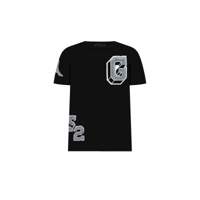 Kids Tshirt Black With Logo Grey