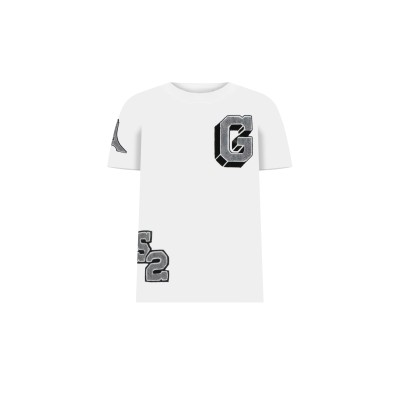 Kids Tshirt White With Logo Grey