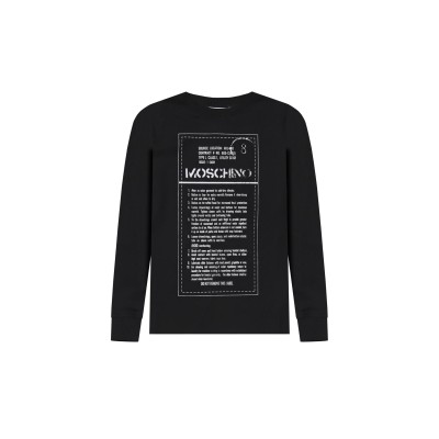 Kids Tshirt Long Sleeve Label Black