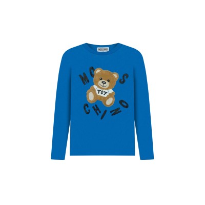 Kids 1 Set Long Tshirt Blue And Tshirt White Teddy Bear Logo