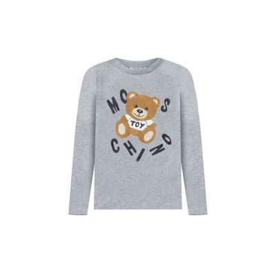 Kids 1 Set Long Tshirt Grey And Tshirt Black Teddy Bear Logo