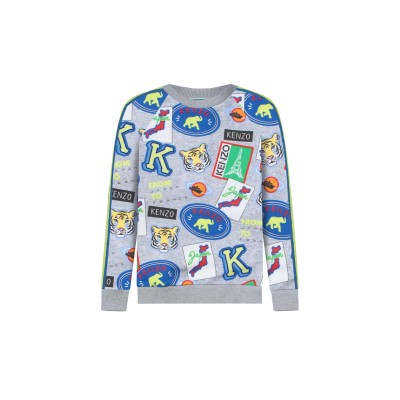 Kids Sweatshirt Grey Journey All Over Logo Multicolor