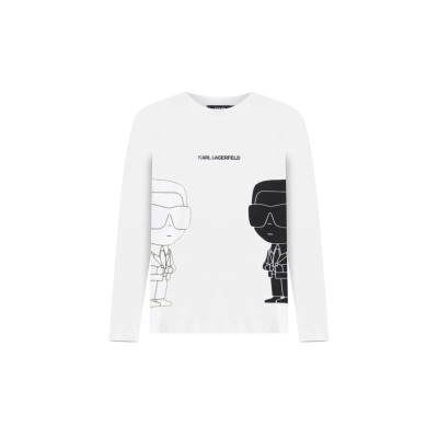 Kids Tshirt Long Sleeve K/Ikonik White