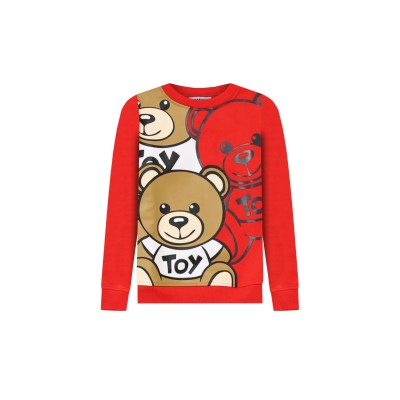 Kids Sweatshirt Teddy Bear Friends Cotton Red