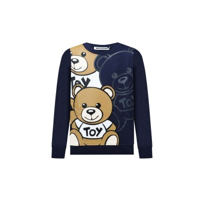 Kids Sweatshirt Teddy Bear Friends Cotton Navy