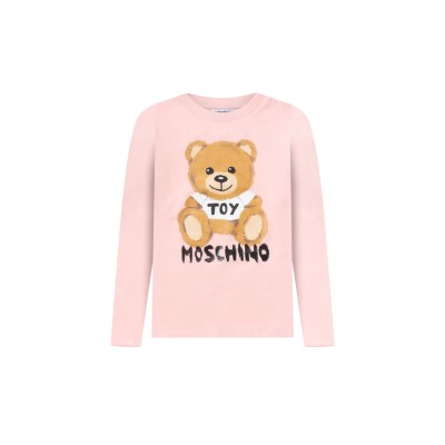 Kids Long Shirt Teddy Toy Logo Sugar Rose