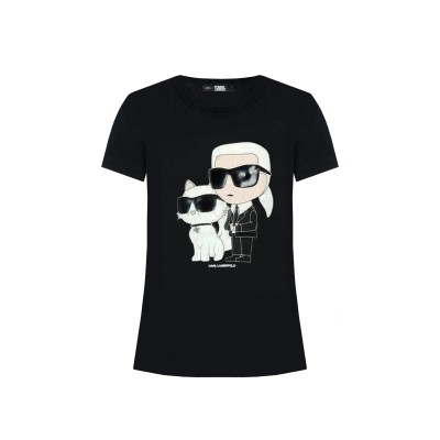 Tshirt Ikonik 2.0 Karl And Choupette Black