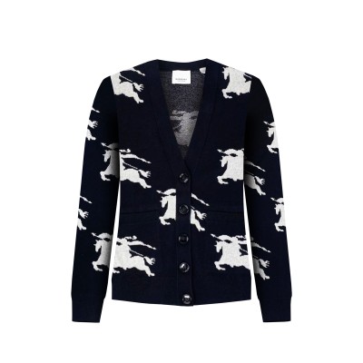 EKD Cotton Silk Cardigan Black/White