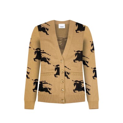 EKD Cotton Silk Cardigan Camel/Black