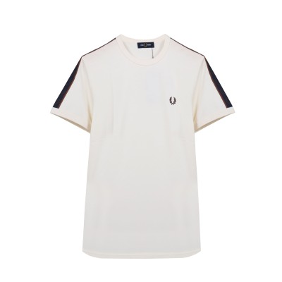 Tshirt Contrast Tape Ringer Ecru