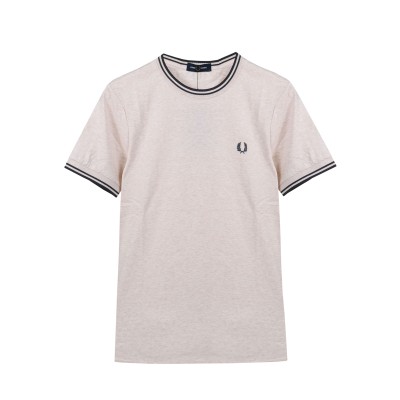 Twin Tipped T-Shirt Porridge Marl Logo Anchor Grey
