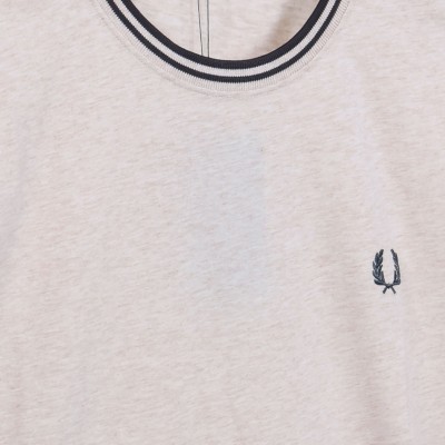 Twin Tipped T-Shirt Porridge Marl Logo Anchor Grey