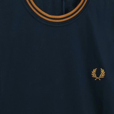 Twin Tipped T-Shirt Navy Logo Dark Caramel
