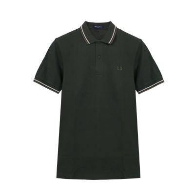 Polo Twin Tipped Hunting Green Logo Dark Green