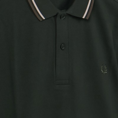 Polo Twin Tipped Hunting Green Logo Dark Green