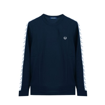 Tshirt Taped Longsleeve Navy White