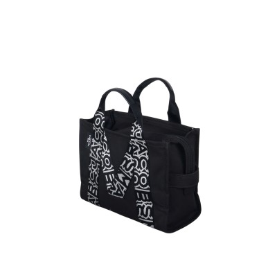 The M Tote Bag  Medium Black White