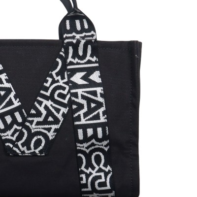 The M Tote Bag  Medium Black White