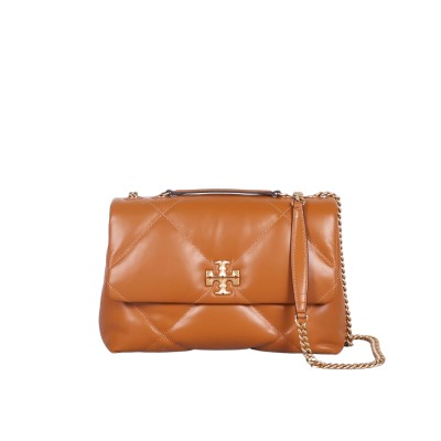Kira Diamond Quilt Convertible Shoulder Bag Tan