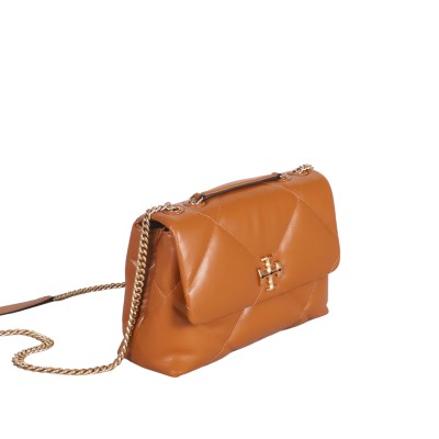 Kira Diamond Quilt Convertible Shoulder Bag Tan