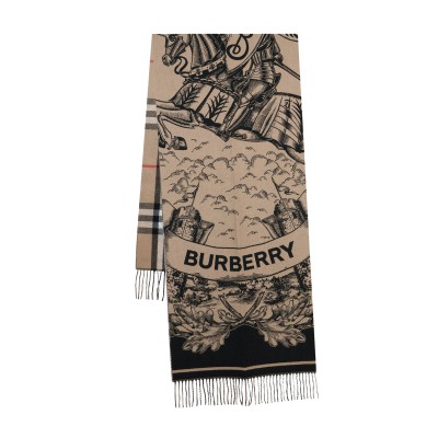 Reversible EKD Cashmere Scarf Archive Beige