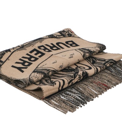 Reversible EKD Cashmere Scarf Archive Beige