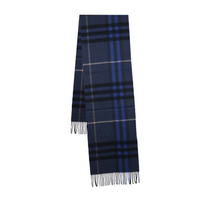 Check Cashmere Scarf Midnight