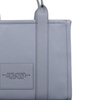 The Leather Medium Tote Bag Wolf Grey