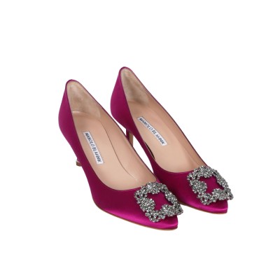 Hangisi 5cm Satin in Dark Pink With FMC Crystal Buckle