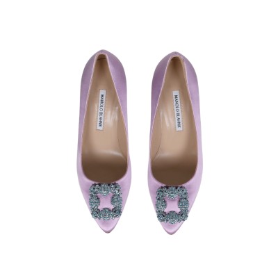 Hangisi 7cm Satin in Mpurple With AQC Crystal Buckle