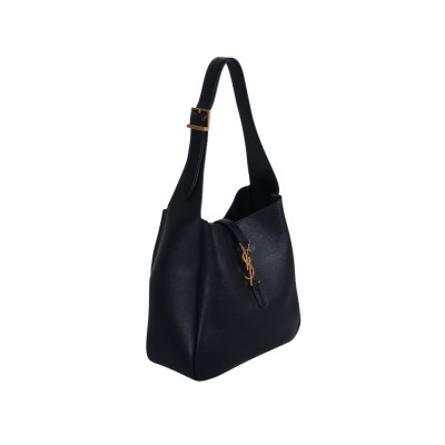 Le 5 A 7 Supple Small in Grained Leather Black