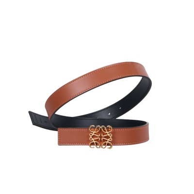 Anagram Reversible Belt 2.8cm Tan / Black GHW