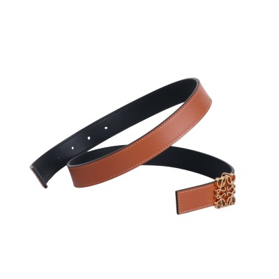 Anagram Reversible Belt 2.8cm Tan / Black GHW