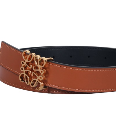 Anagram Reversible Belt 2.8cm Tan / Black GHW