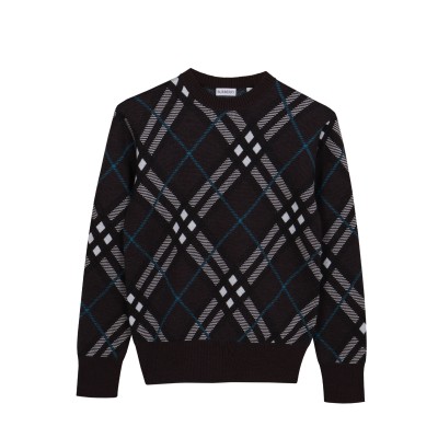 Check Wool Mohair Blend Sweater Snug