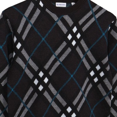 Check Wool Mohair Blend Sweater Snug