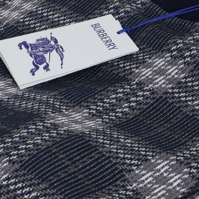 Check Cotton Blend Sweater Indigo