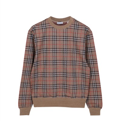 Check Cotton Blend Sweater Nutip